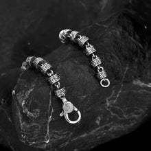Carregar imagem no visualizador da galeria, Pulseira em ferradura de pedra de Buda em prata