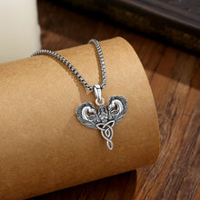 Load image into Gallery viewer, 925 Sterling Silver Celtic Horse Girl Pendant Goddess Trinity Knot Necklace