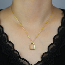 Cargar imagen en el visor de la galería, 925 Silver Equestrian Stirrup Necklace