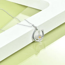 Carregar imagem no visualizador da galeria, 925 Silver Daisy Flower Horseshoe Necklace