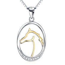 Carregar imagem no visualizador da galeria, 925 Silver Horse Head Necklace
