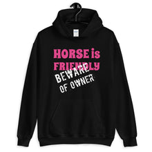 将图片加载到图库查看器,Beware of Owner Unisex Hoodie - HorseObox