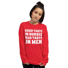 Load image into Gallery viewer, Bad taste in MEN Long Sleeve Shirt - HorseObox