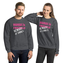 Load image into Gallery viewer, Beware of Owner Unisex Sweatshirt - HorseObox