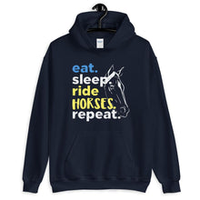 Load image into Gallery viewer, Eat, sleep, Ride Horses Unisex Hoodie - HorseObox