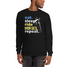 Load image into Gallery viewer, Eat, sleep, Ride Horses Long Sleeve Shirt - HorseObox