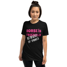 Load image into Gallery viewer, Beware of Owner Unisex T-Shirt - HorseObox