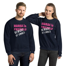 Load image into Gallery viewer, Beware of Owner Unisex Sweatshirt - HorseObox
