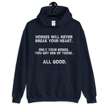 Load image into Gallery viewer, Horses never break your Heart Hoodie