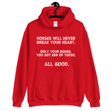 Load image into Gallery viewer, Horses never break your Heart Hoodie