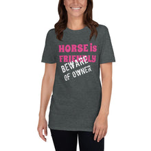Load image into Gallery viewer, Beware of Owner Unisex T-Shirt - HorseObox