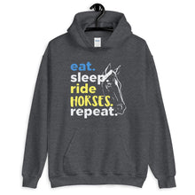 Load image into Gallery viewer, Eat, sleep, Ride Horses Unisex Hoodie - HorseObox
