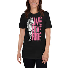 Load image into Gallery viewer, live love Ride Unisex T-Shirt