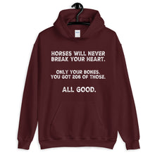 Load image into Gallery viewer, Horses never break your Heart Hoodie
