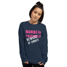 Load image into Gallery viewer, Beware of Owner Long Sleeve Shirt - HorseObox