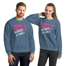 Load image into Gallery viewer, Beware of Owner Unisex Sweatshirt - HorseObox