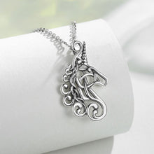 Load image into Gallery viewer, Colier cu unicorn cu cal