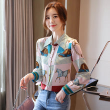 Load image into Gallery viewer, chian horse printing shirt