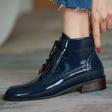 Load image into Gallery viewer, Round Toe Lace Up Riding Boots