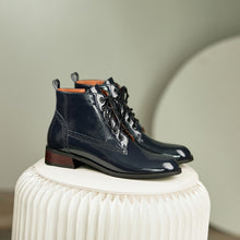 Load image into Gallery viewer, Round Toe Lace Up Riding Boots