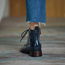 Load image into Gallery viewer, Round Toe Lace Up Riding Boots