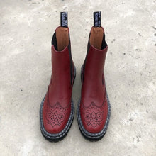Load image into Gallery viewer, Leather Brock Black/Red Boot