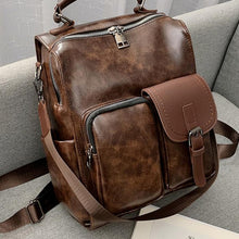 Load image into Gallery viewer, PU Leather School Bag