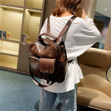 Load image into Gallery viewer, PU Leather School Bag