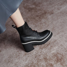 Load image into Gallery viewer, Split Leather Platform Boots