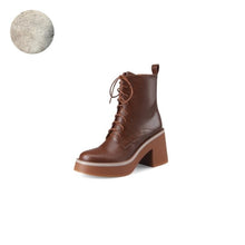 Load image into Gallery viewer, Split Leather Platform Boots