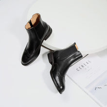 Load image into Gallery viewer, Leather Chelsea Short Boots