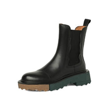 Načíst obrázek do prohlížeče Galerie, Dvoubarevná retro bota Chelsea na silném podpatku