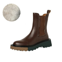 Načíst obrázek do prohlížeče Galerie, Dvoubarevná retro bota Chelsea na silném podpatku