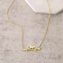 Load image into Gallery viewer, Cute Cardiogram Horse Necklace