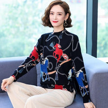 Carregar imagem no visualizador da galeria, Suéter casual com estampa de cavalo