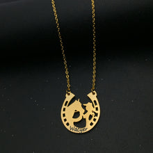 Load image into Gallery viewer, Personalized Horse Girl Necklace