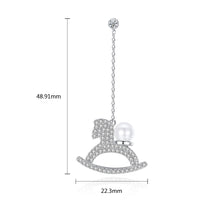 Carregar imagem no visualizador da galeria, Zircon Rocking Horse Earrings
