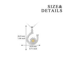 Carregar imagem no visualizador da galeria, 925 Silver Daisy Flower Horseshoe Necklace
