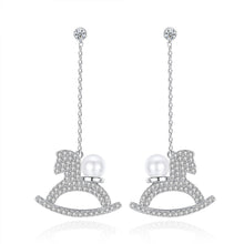 Carregar imagem no visualizador da galeria, Zircon Rocking Horse Earrings
