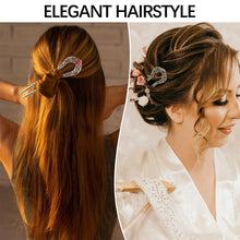 Carregar imagem no visualizador da galeria, Vintage horseshoe Shaped Crystal Hair Pins
