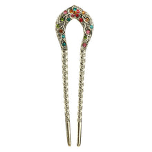 Carregar imagem no visualizador da galeria, Vintage horseshoe Shaped Crystal Hair Pins
