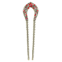 Carregar imagem no visualizador da galeria, Vintage horseshoe Shaped Crystal Hair Pins
