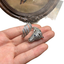 Load image into Gallery viewer, European and American Fashion Trends Retro Literary Niche Design Cute Animal Horse Brass Inlaid Zircon Exquisite Ring
