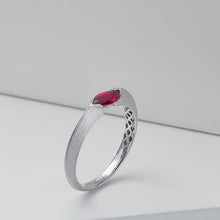 Carregar imagem no visualizador da galeria, Anéis de pedras preciosas vermelhas de olho de cavalo natural
