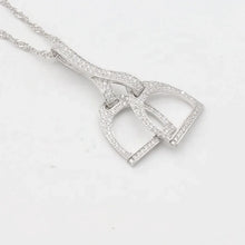 Carregar imagem no visualizador da galeria, Colar de ferradura com casco de cavalo em prata esterlina 925
