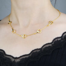 Carregar imagem no visualizador da galeria, Colar de cavalo com corrente de elo de bridão
