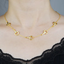 Carregar imagem no visualizador da galeria, Colar de cavalo com corrente de elo de bridão
