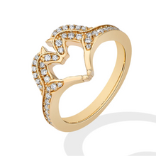Load image into Gallery viewer, Double Horse Moissanite Rings D VVS1 925 Sterling Silver Love Heart Ring for Women
