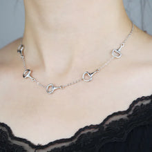 Carregar imagem no visualizador da galeria, Colar de cavalo com corrente de elo de bridão
