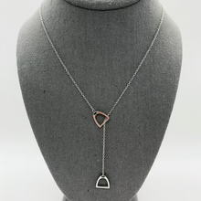 Cargar imagen en el visor de la galería, 925 Silver Hollow Horseshoe Geometric Necklace
